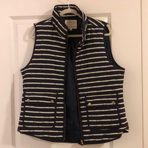 Navy and cream tripped vest size XL